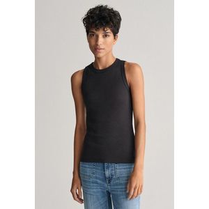 TOP GANT HIGH NECK RIB TANK TOP BLACK obraz