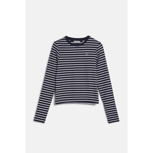 TOP GANT SHIELD SLIM RIBBED STRIPED TOP EVENING BLUE obraz