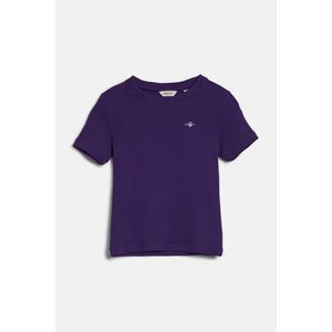 TRIČKO GANT SHIELD SLIM RIBBED T-SHIRT PANSY PURPLE obraz