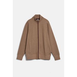 MIKINA GANT SACKER RIB FULL ZIP CARDIGAN KHAKI MEL obraz