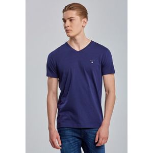 TRIČKO GANT ORIGINAL SLIM V-NECK T-SHIRT EVENING BLUE obraz