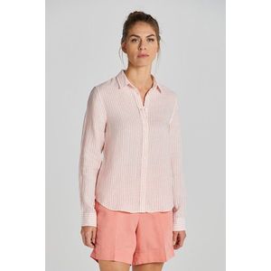 KOŠILE GANT REG LINEN STRIPE SHIRT PEACHY PINK obraz