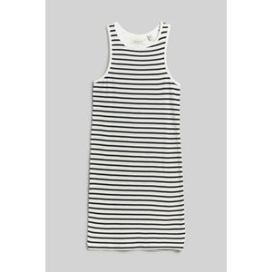 ŠATY GANT STRIPED RIBBED TANK DRESS BLACK obraz