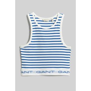 TOP GANT STRIPED RIBBED TANK TOP LAPIS BLUE obraz