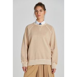 MIKINA GANT REL SUNFADED C-NECK SWEAT DRY SAND obraz