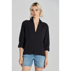 KOŠILE GANT REL SEERSUCKER STRIPE POPOVER BLACK obraz