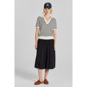 SVETR GANT FINE KNIT STRIPED SS RUGGER CREAM obraz