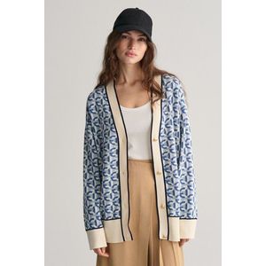 KARDIGAN GANT JACQUARD G KNIT CARDIGAN DOVE BLUE obraz