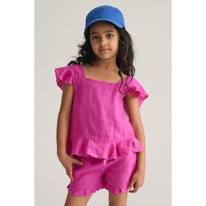 TOP GANT LINEN FRILL TOP BOLD VIOLET obraz