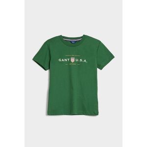 TRIČKO GANT D1. BANNER SHIELD SS T-SHIRT FOREST GREEN obraz