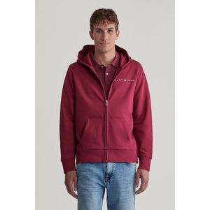 MIKINA GANT PRINTED GRAPHIC FULL ZIP HOODIE RICH WINE obraz