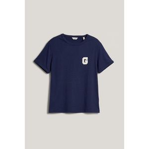 TRIČKO GANT REG G BADGE SS T-SHIRT CLASSIC BLUE obraz