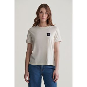 TRIČKO GANT REG G BADGE SS T-SHIRT CREAM obraz