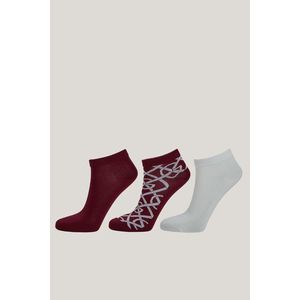 PONOŽKY GANT MONOGRAM ANKLE SOCKS 3-PACK PLUMPED RED obraz