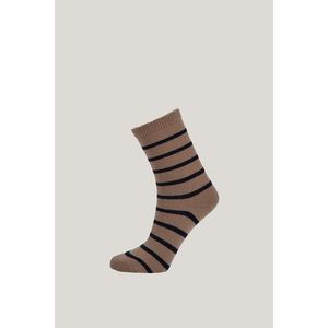 PONOŽKY GANT STRIPE WOOL CASHMERE SOCKS CARAMEL BEIGE obraz