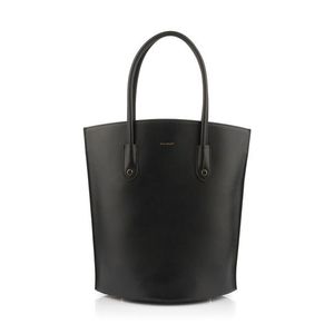 KABELKA GANT LEATHER TOP HANDLE TOTE BAG BLACK obraz