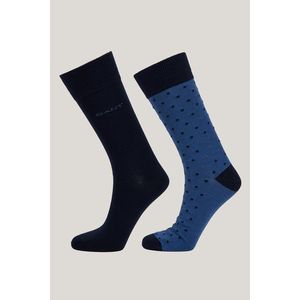 PONOŽKY GANT DOT AND SOLID SOCKS 2-PACK VINTAGE BLUE obraz