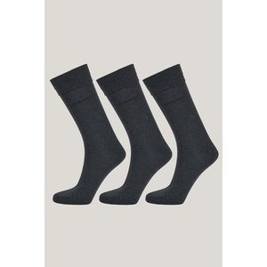 PONOŽKY GANT MERCERIZED COTTON SOCKS 3-PACK CHARCOAL MELANGE obraz