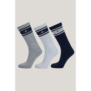 PONOŽKY GANT SHIELD SPORT SOCKS 3-PACK EVENING BLUE obraz