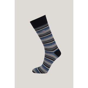 PONOŽKY GANT SHIELD MULTISTRIPE SOCKS BLACK obraz