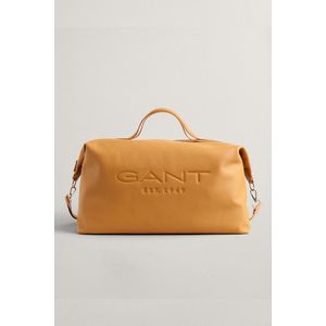 TRAVEL BAG GANT UNISEX. SLOUCHY LEATHER BAG SUGAR ALMOND obraz