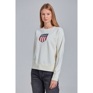 MIKINA GANT D1. RETRO SHIELD C-NECK SWEAT EGGSHELL obraz