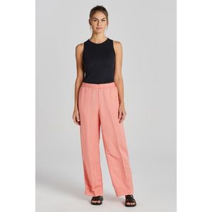 KALHOTY GANT REL LINEN BLEND PULL ON PANTS PEACHY PINK obraz