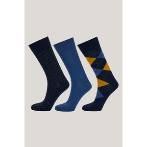 PONOŽKY GANT ARGYLE SOCKS 3-PACK GIFT BOX EVENING BLUE obraz