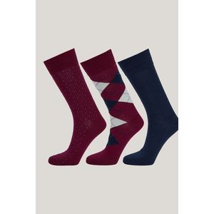 PONOŽKY GANT ARGYLE SOCKS 3-PACK GIFT BOX RICH WINE obraz