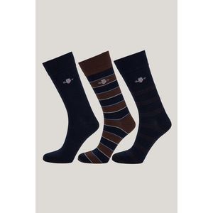 PONOŽKY GANT SHIELD TIE STRIPE SOCKS 3-PACK GB EVENING BLUE obraz