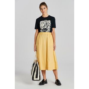 SUKNĚ GANT LIGHTWEIGHT CHINO SKIRT DUSTY YELLOW obraz