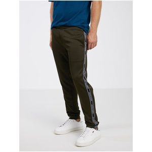 Khaki tepláky s lampasem Jack & Jones Will obraz