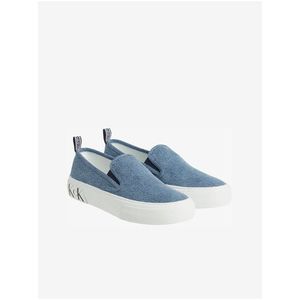 Modré dámské slip on tenisky Calvin Klein Jeans obraz