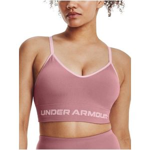 Růžová dámská sportovní podprsenka Under Armour UA Seamless Low Long Rib obraz