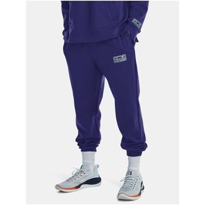 Tmavě modré pánské sportovní tepláky Under Armour UA Summit Knit Joggers obraz