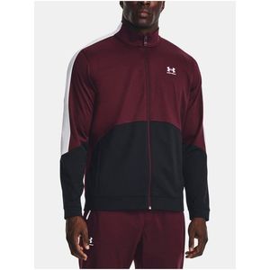 Vínová sportovní bunda Under Armour UA Tricot Fashion Jacket obraz