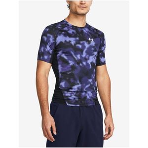 Fialové pánské vzorované tričko Under Armour UA HG Armour Printed SS obraz