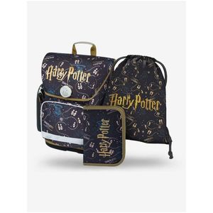 Modrý školní set Ergo - aktovka, penál, sáček Baagl Harry Potter Pobertův Plánek obraz