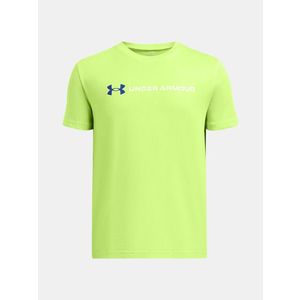 Under Armour UA B Logo Wordmark SS Triko Zelená obraz