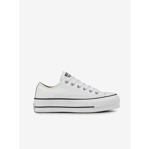 Converse Chuck Taylor All Star Lift Platform Leather Tenisky Bílá obraz