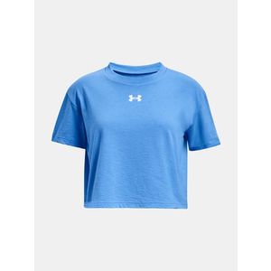 Under Armour UA Crop Sportstyle Logo SS Top dětský Modrá obraz