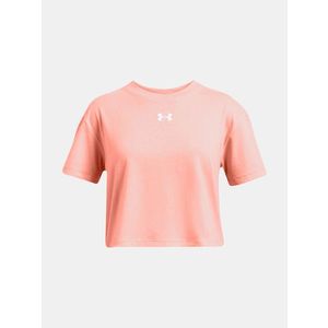 Under Armour UA Crop Sportstyle Logo SS Triko dětské Oranžová obraz