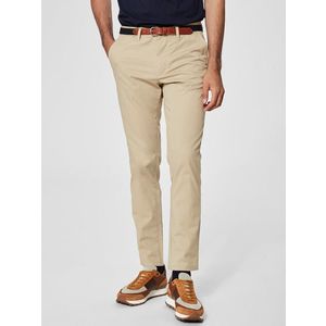 SELECTED Homme Yard Chino Kalhoty Béžová obraz