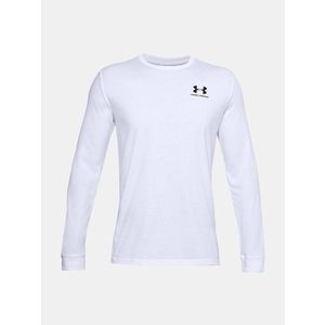 Under Armour UA Sportstyle Left Chest LS Triko Bílá obraz