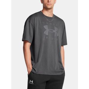 Under Armour UA M HW OS Branded SS Triko Šedá obraz