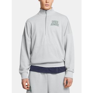 Under Armour UA Icon HWT Terry OS 1/2 Zip Mikina Šedá obraz