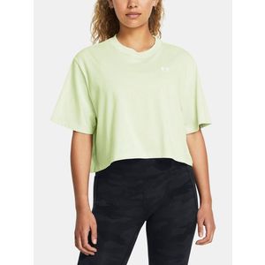 Under Armour UA Boxy Crop Logo SS Triko Zelená obraz