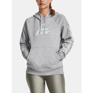 Under Armour UA Rival Fleece Graphic Hdy Mikina Šedá obraz