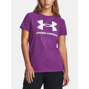 Under Armour UA W Sportstyle Logo SS Triko Fialová obraz