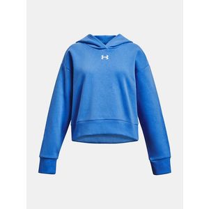 Under Armour UA Rival Fleece Crop Hoodie Mikina dětská Modrá obraz